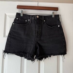 Madewell Black High Rise Denim Short Size 26
